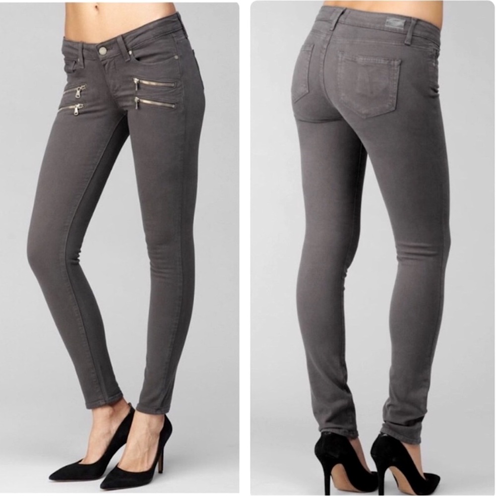 Paige Edgemont Zipper Detail Skinny Jeans
